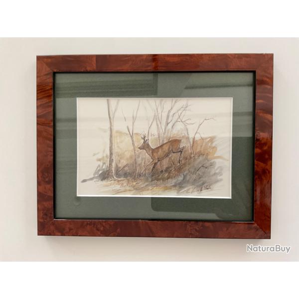 Aquarelle Herv� LE MESLE brocard