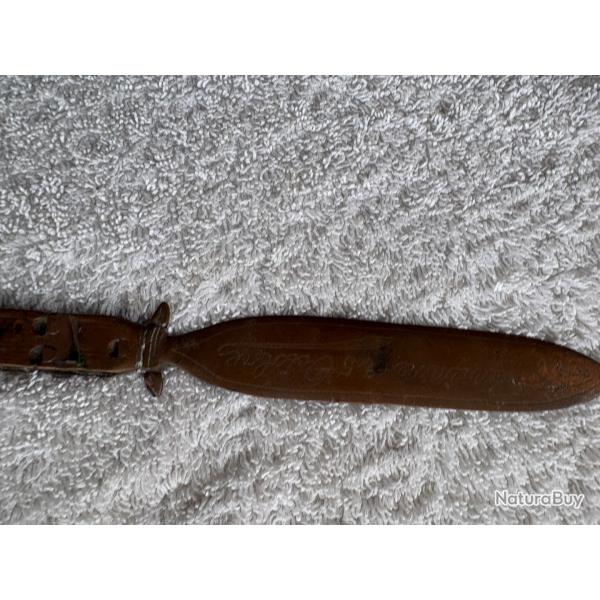 souvenir de poilus coupe papier marqu� Verdun