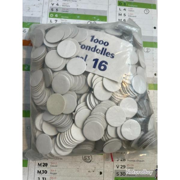 rondelles en cartons neutre cal 16 X1000