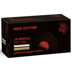 500 Cartouches Geco Cal.38SP WC 146Grs