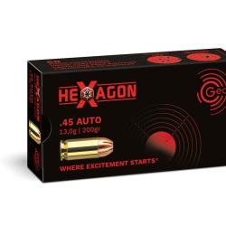 500 Cartouches Geco Cal.45ACP Hexagon 200Grs