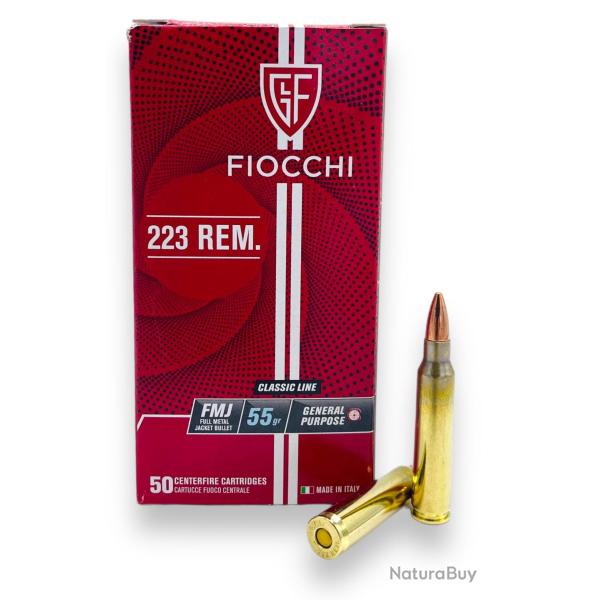 500 Cartouches Fiocchi Cal.223 Rem 55 Grs