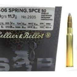 CARTOUCHES S&B 30-06 Springfield SPCE 11,7g./180 GRS boite de 50 1 boite ( 50 munitions)