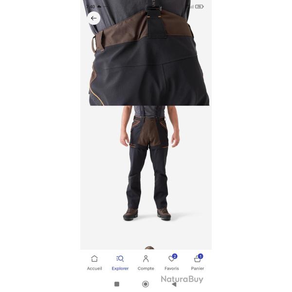 Pantalon de traque solognac NEUF Taille XL