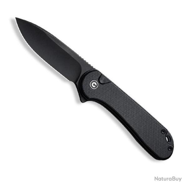Couteau CIVIVI Button Lock Elementum II G10 Noir Blackwash