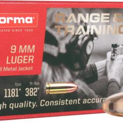 1000 Munitions Norma Cal.9x19 115Grs