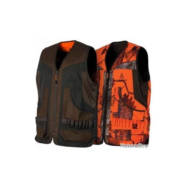 Gilet TREELAND r�versible orange camo/vert T610N 2XL
