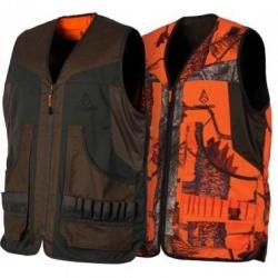 Gilet TREELAND r&eacute;versible orange camo/vert T610N 3XL