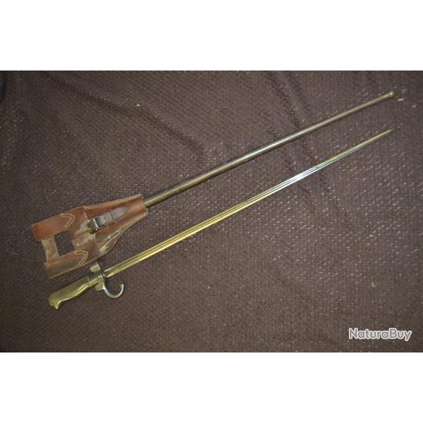 ba�onnette lebel 1886 premier type soie rivet�e guerre 14-18 poilu �tat superbe