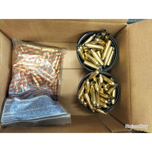 Lot de douilles cal 22-250 rem