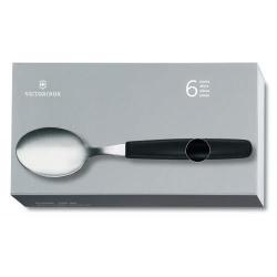 Victorinox 5.1553 - Cuill&egrave;res &agrave; soupe noires, pack de 6