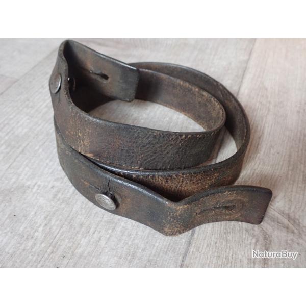 Sangle / bretelle en cuir pour fusil suisse Mdle 1889, G11 ou 96/11 ou G11 (3)