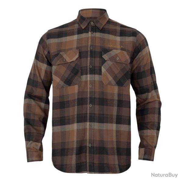 CHEMISE HARKILA ML ASMUND RUST BROWN TAILLE L NEUVE
