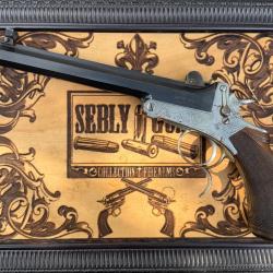 MAGNIFIQUE PISTOLET DE TIR AUGUSTE FRANCOTTE  - CALIBRE .22 - BREVET COUNET - VERS 1900