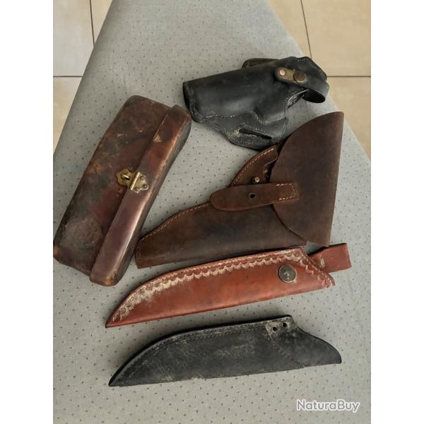 �tuis cuir ancien
