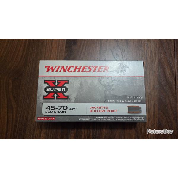 Winchester Super-X .45-70 Govt 300 gr JHP - 32 cartouches