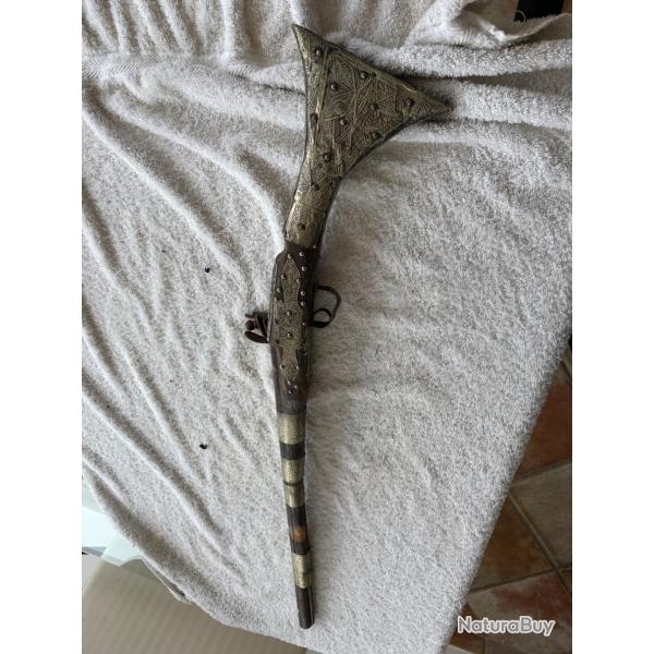 FUSIL MOUKALA COURTE POUR CAVALIER PLATINE A SILEX