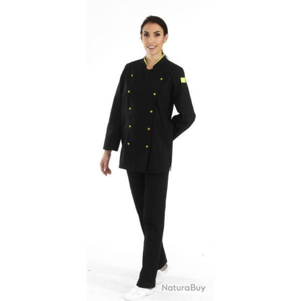 Veste de cuisine femme JENNY Noir/Grany 5