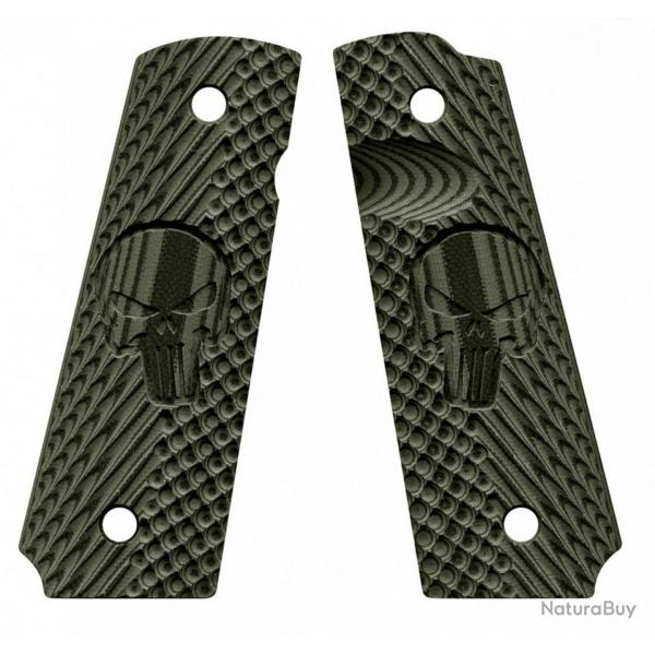 Plaquettes pour 1911 VZ GRIPS CK OPERATOR II - Edition THE PUNISHER - DIRTY OLIVE