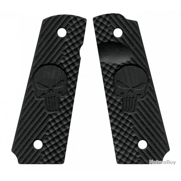 Plaquettes pour 1911 VZ GRIPS CK OPERATOR II - Edition THE PUNISHER - BLACK