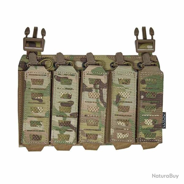 Porte chargeur frontal MP5 / MP7 MOLLE pour gilet tactique - Noir