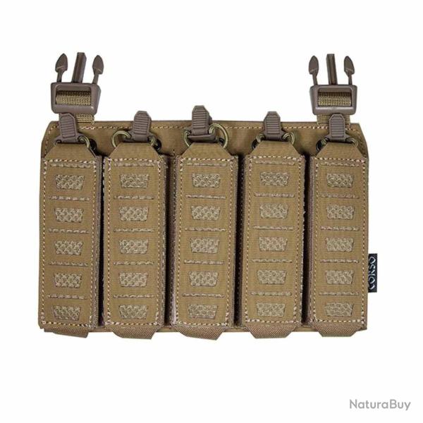 Porte chargeur frontal MP5 / MP7 MOLLE pour gilet tactique - Coyote