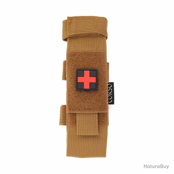 Pochette porte-tourniquet et ciseaux MOLLE - Corso Tactical - Coyote