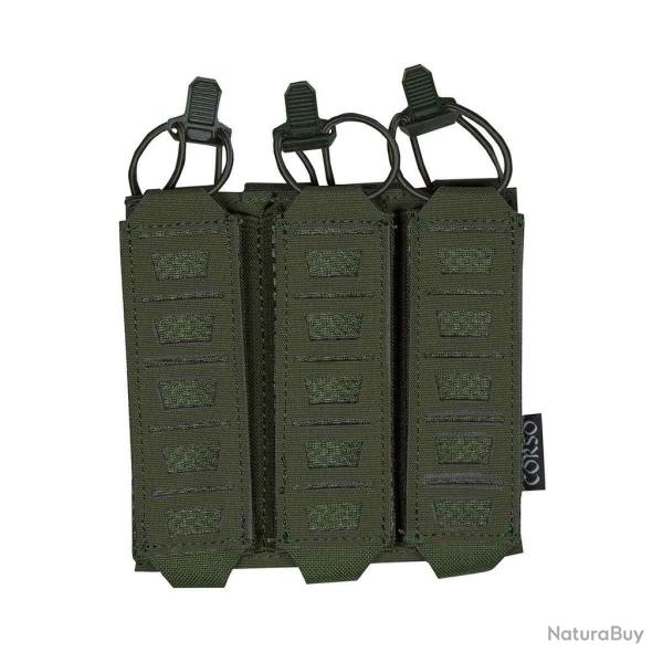 Poche porte-chargeurs triple MP5/MP7 Dagger Laser - Corso Tactical - Ranger Green