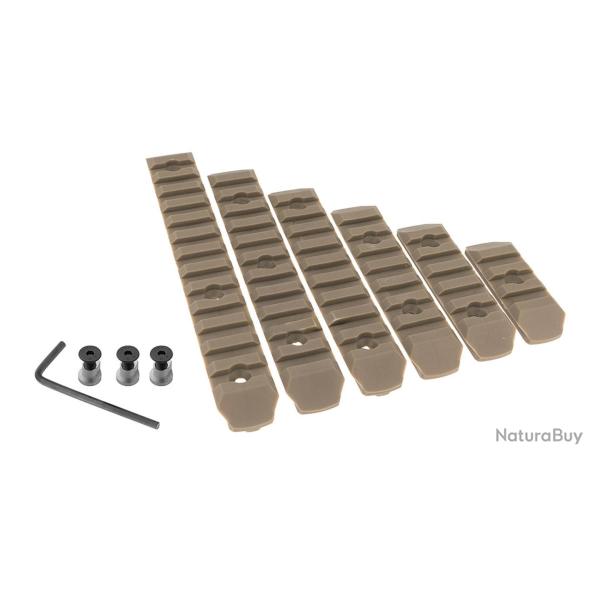 Set de 6 Rails Keymod nylon BO Manufacture Tan