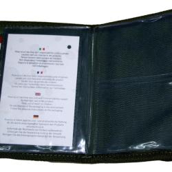 PORTE PERMIS DE CHASSE CORDURA 9X12.5CM