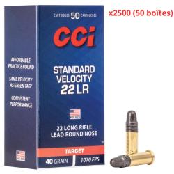 MUNITIONS CCI CALIBRE 22LR STANDARD 40gr - 2.6g x2500 