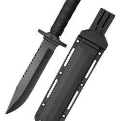 Couteau de Survie Tactique Noir