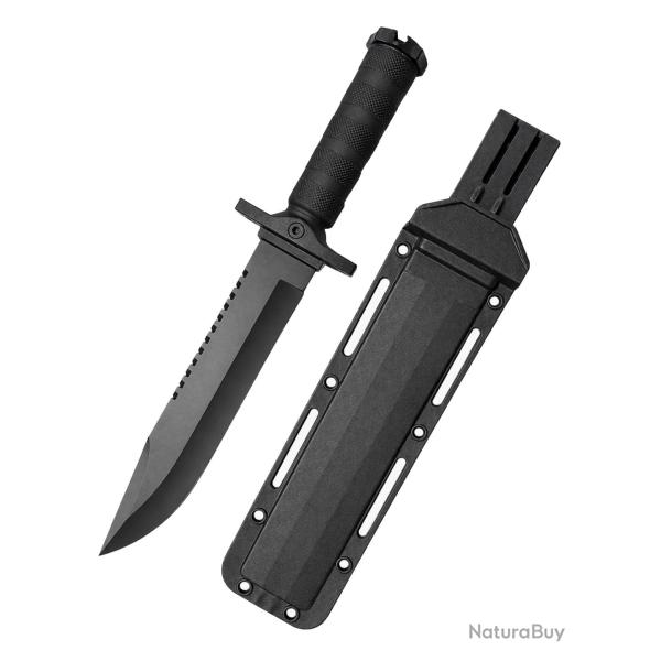 Couteau de Survie Tactique Noir
