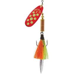 Cuiller Tournante Mepps Comet D&eacute;cor&eacute;e Bucktail 11g N&deg;5 Plat Rouge - Points Chart