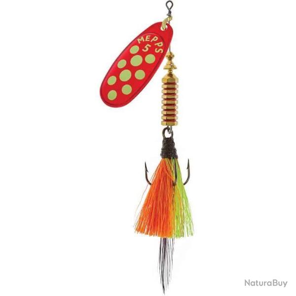 Cuiller Tournante Mepps Comet D�cor�e Bucktail 11g N�5 Plat Rouge - Points Chart