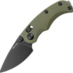 Couteau Pliant Real Steel ESCA Lame Acier 12C27 Manche Nylon Vert Noir Crossbar Lock RS7181BG