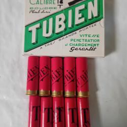 Bo&icirc;te de10 belles cartouches anciennes cal 16 TUBIEN  douilles cartons