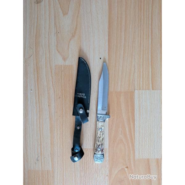 Couteau de chasse Virginia Bowie grav� - FES Rostfrei (27 cm)