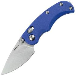 Couteau Pliant Real Steel ESCA Lame Acier 12C27 Manche Nylon Bleu Crossbar Lock RS7181SD
