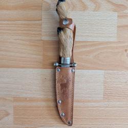 Beau couteau de chasse allemand - Manche en patte de chevreuil (21 cm)