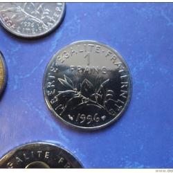 1 franc 1996 fdc sortie du coffret bU