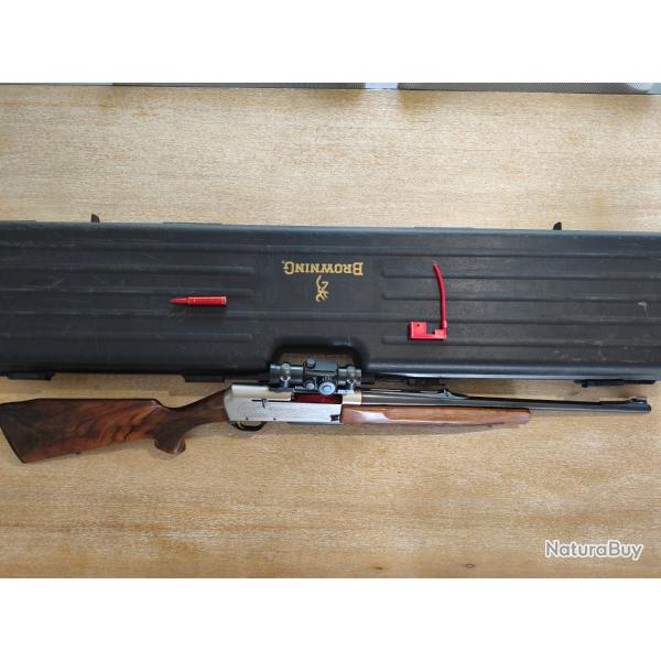 Vends Browning BAR evolve 300 win mag avec point rouge, montage Leupold amovible.