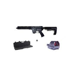 Pack carabine semi auto Messerschmitt AR-9 Noir cal.9mm para canon 10.5" filet&eacute;