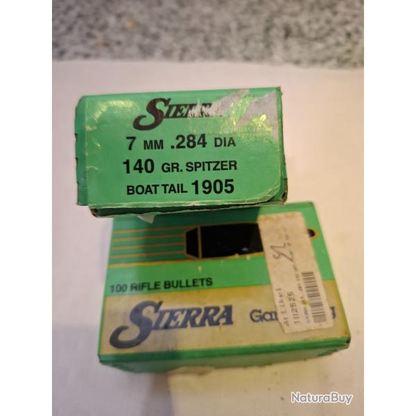 OGIVES SIERRA CAL: 284- 7mm GAMME-KING r�f�r: 1905 Quant: 125