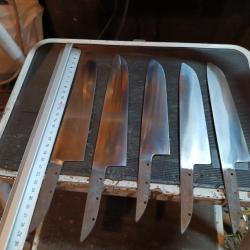Lot 5 lames couteau semi Fini