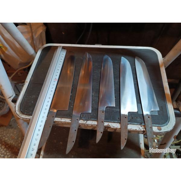 Lot 5 lames couteau semi Fini