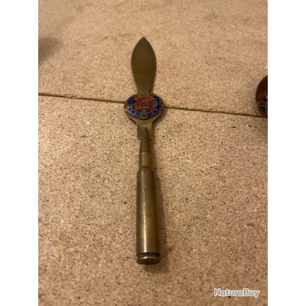 Coupe papier artisanat de tranch�es Verdun WW1