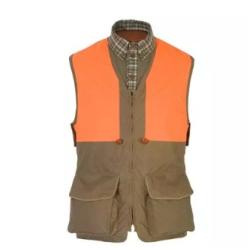 GILET DE CHASSE JOHN FIELD Orang/Vert