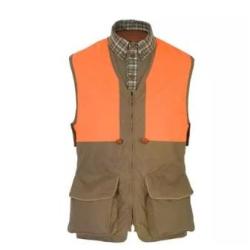 GILET DE CHASSE JOHN FIELD Orang/Vert