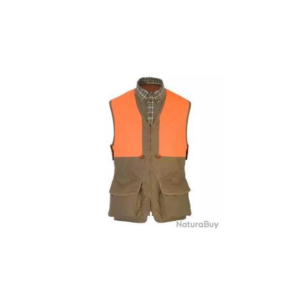 GILET DE CHASSE JOHN FIELD Orang/Vert